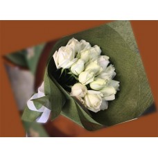 Bouquet of two dozen white roses
