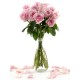 Pink rose bouquet in a vase